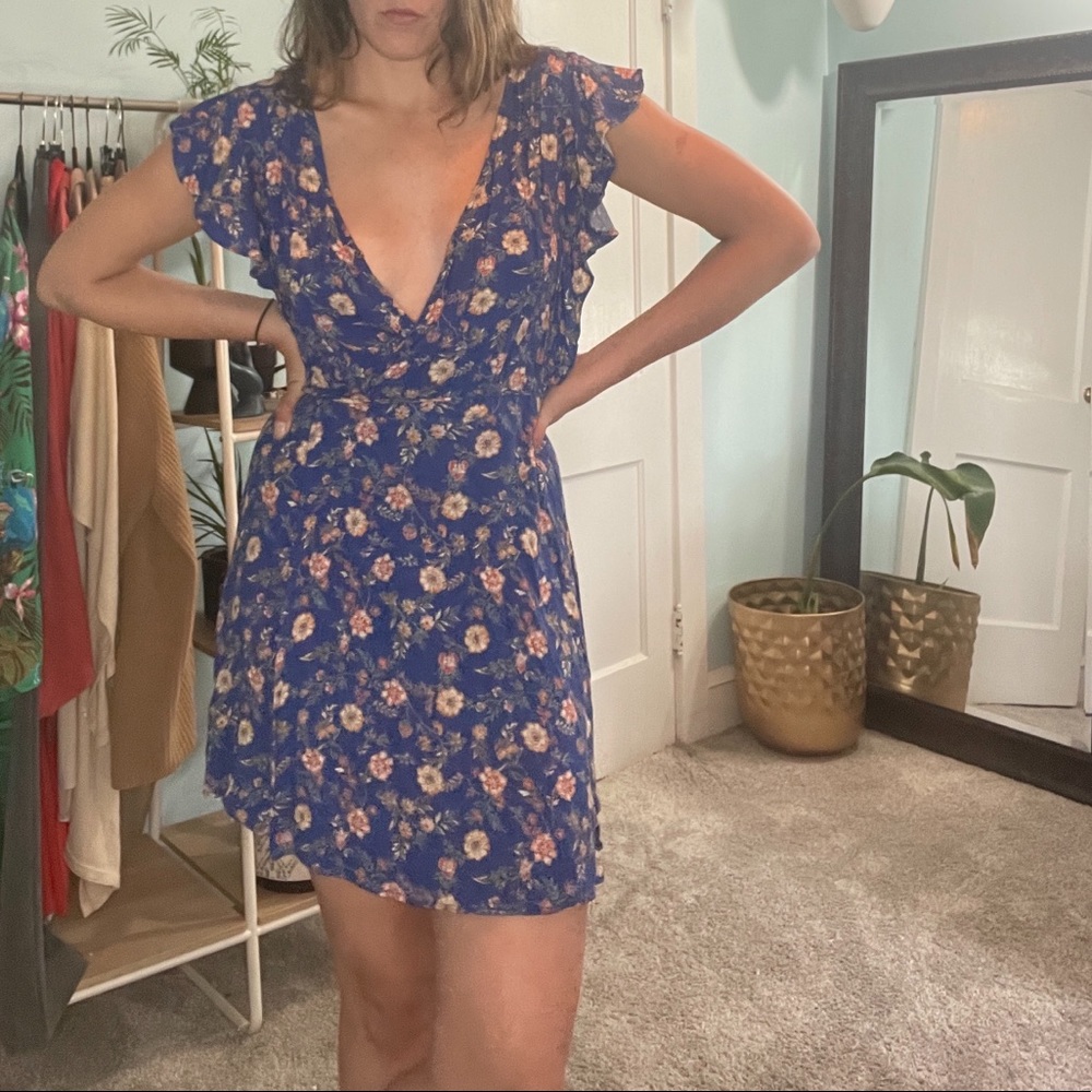 Floral Blue Dress